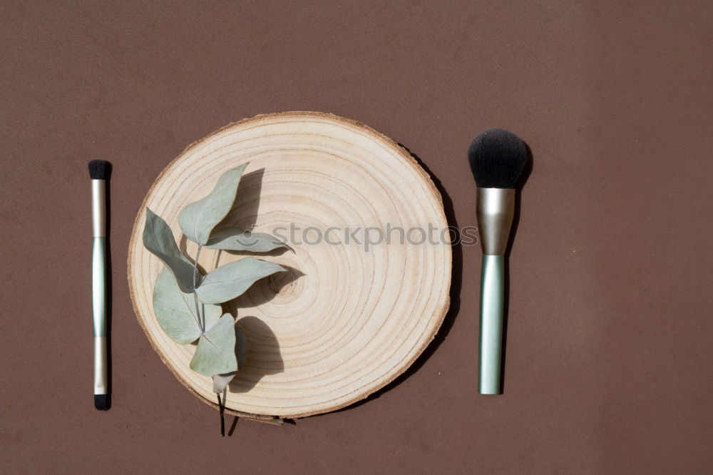 Similar – menu place setting with empty card and golden spoon over