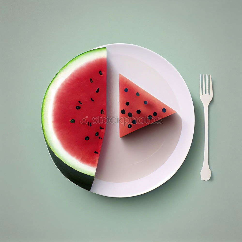 Similar – Pattern red watermelon on background. Flat lay, top view