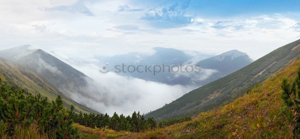 Similar – Via ferrata over the sea of clouds, the Alps