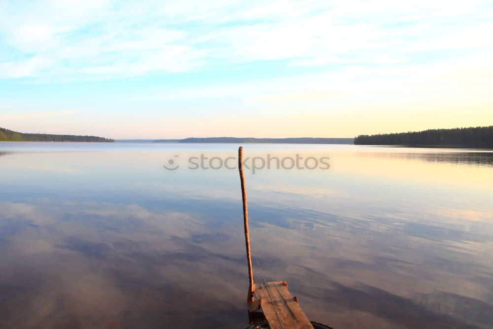 Image, Stock Photo Wooden boat on the shore full of water