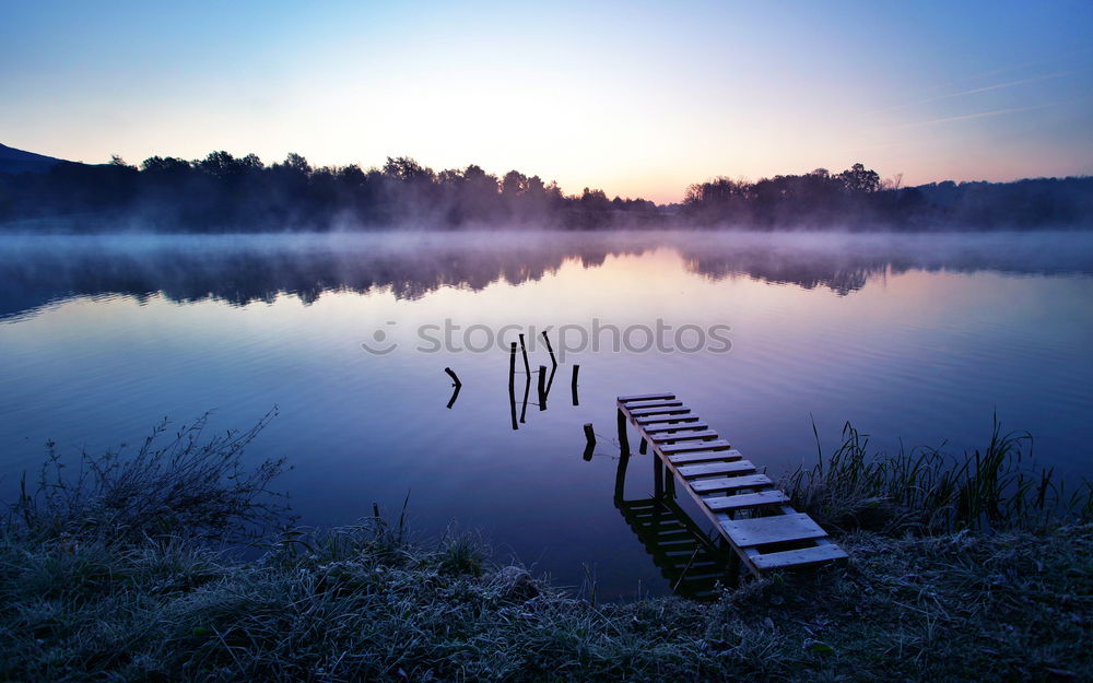 Foto Bild Nachts am See dunkel Steg