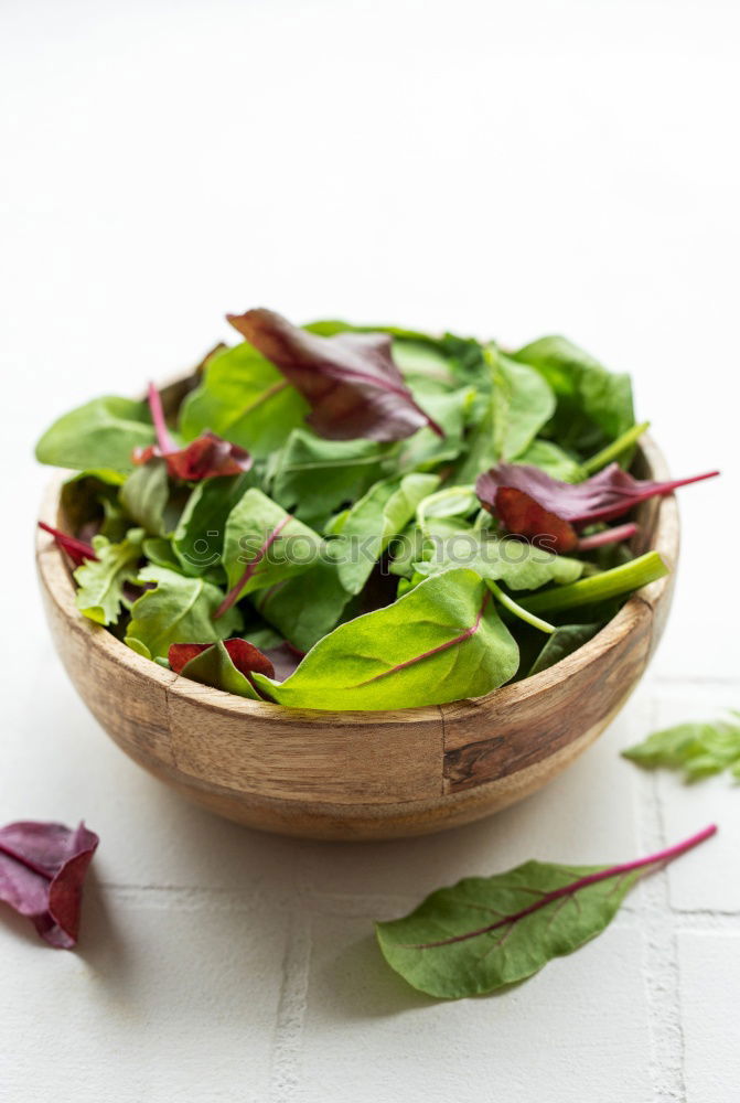 Similar – Image, Stock Photo Fresh spinach leaves and cooking spoons