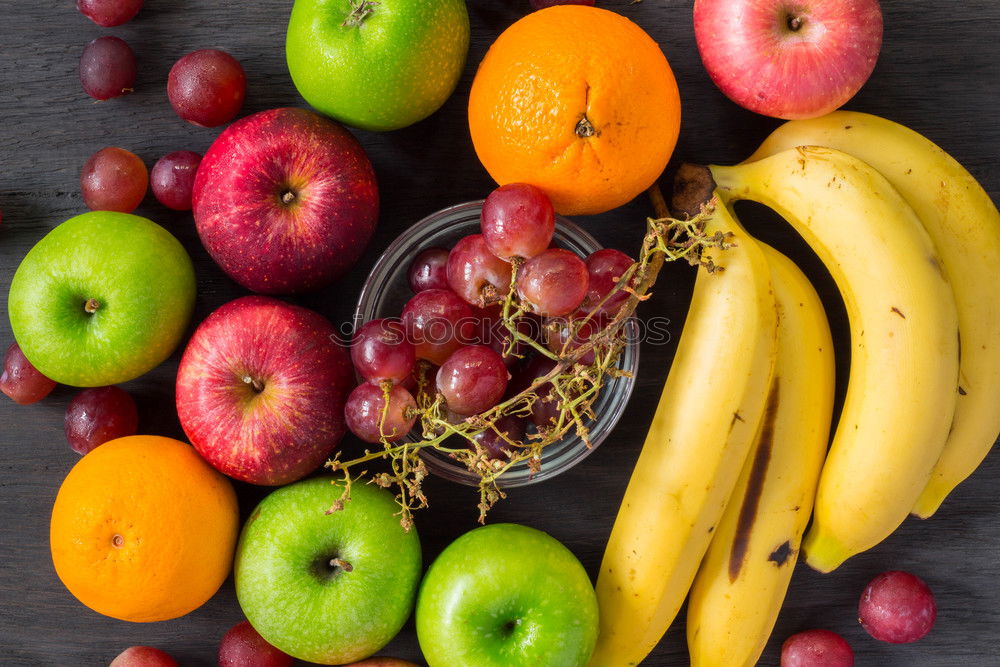 Similar – Image, Stock Photo Fresh ripe fruits are laid out on the perimeter