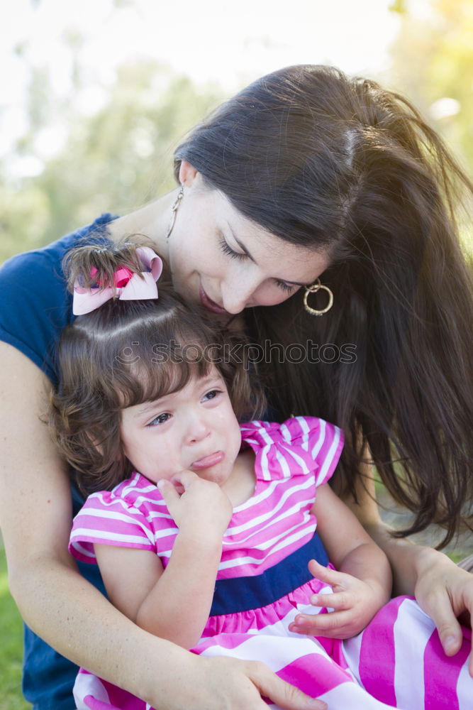 Similar – Image, Stock Photo Adorable girl and her mother in a summer day