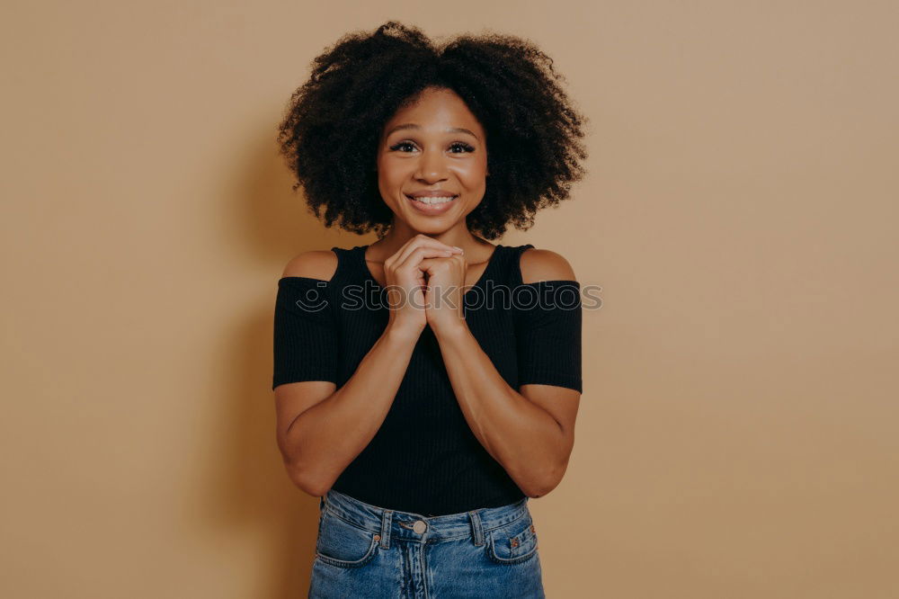 Similar – Black woman holding a cute bunny