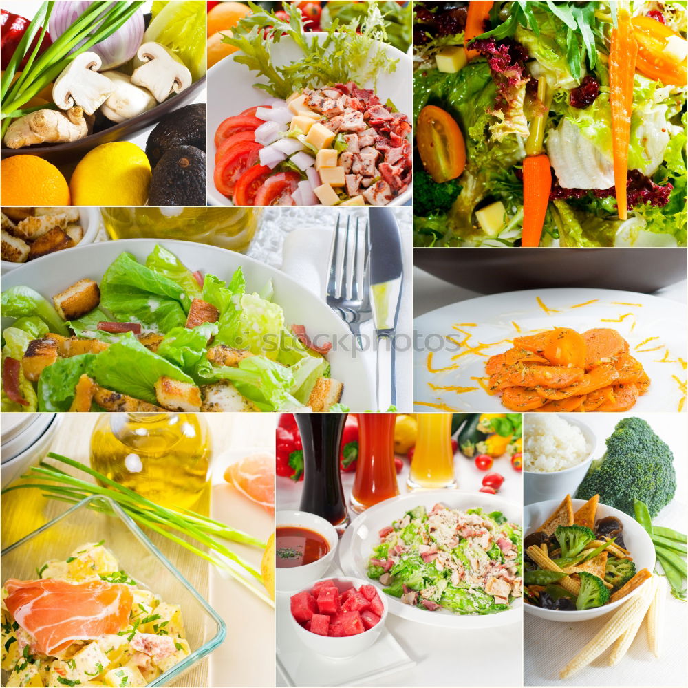 Similar – Image, Stock Photo Colourful summer salad with tomatoes