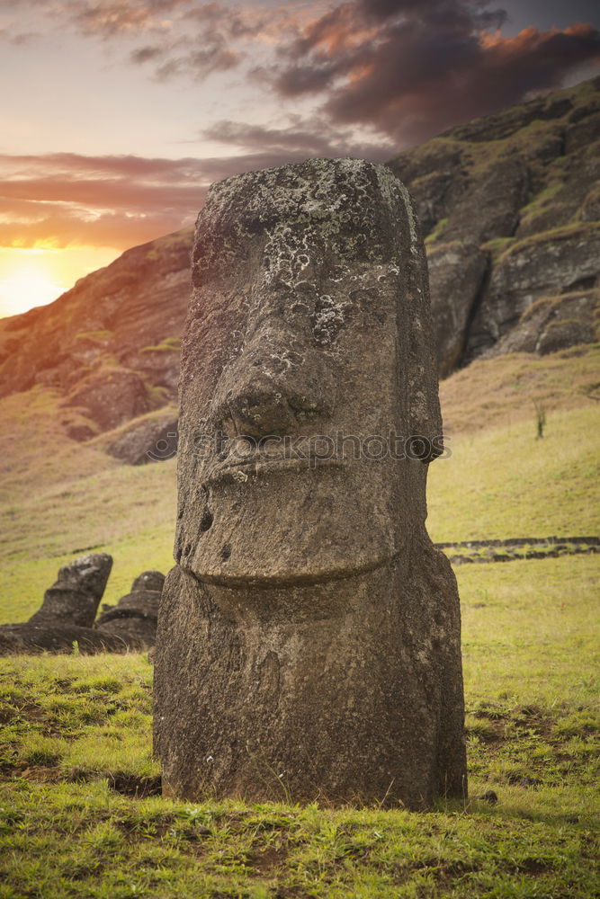 Similar – Image, Stock Photo mysteriuos muai statue symbol of an ancien culture