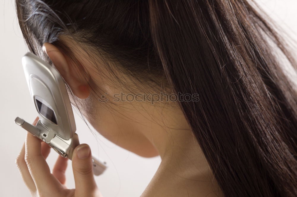 Similar – Image, Stock Photo Brunette woman with short bob hairstyle