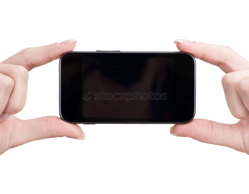 Similar – Image, Stock Photo Man uses smartphone