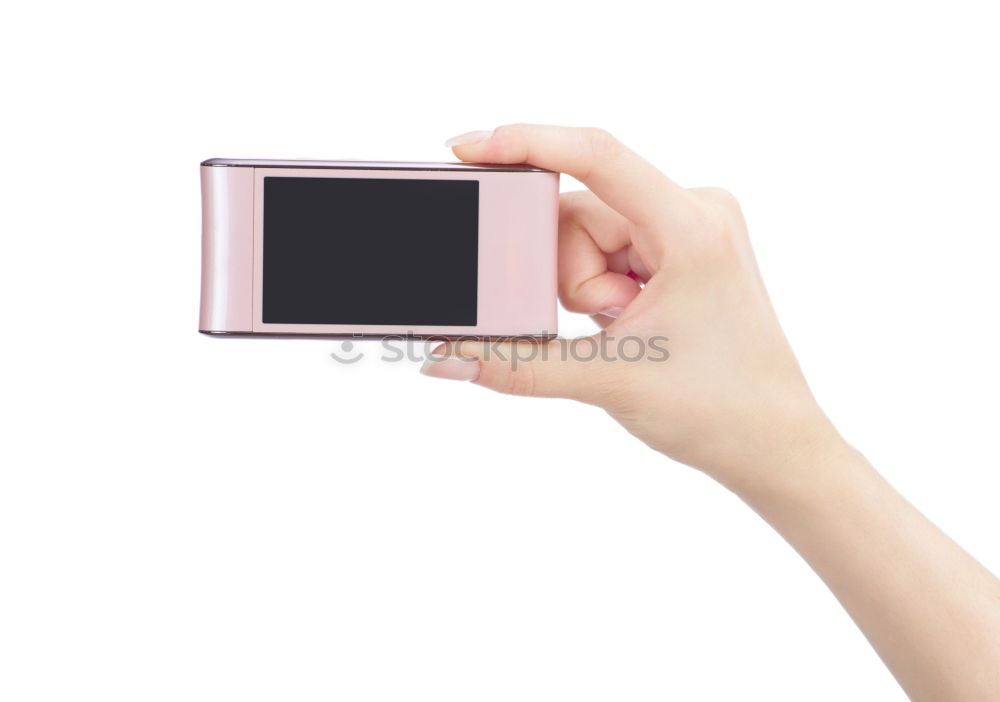 Similar – Image, Stock Photo two female hands holding device