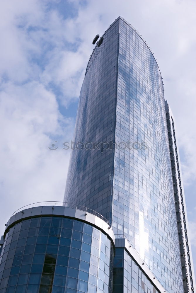 Similar – Television tower mirrored in glass facade