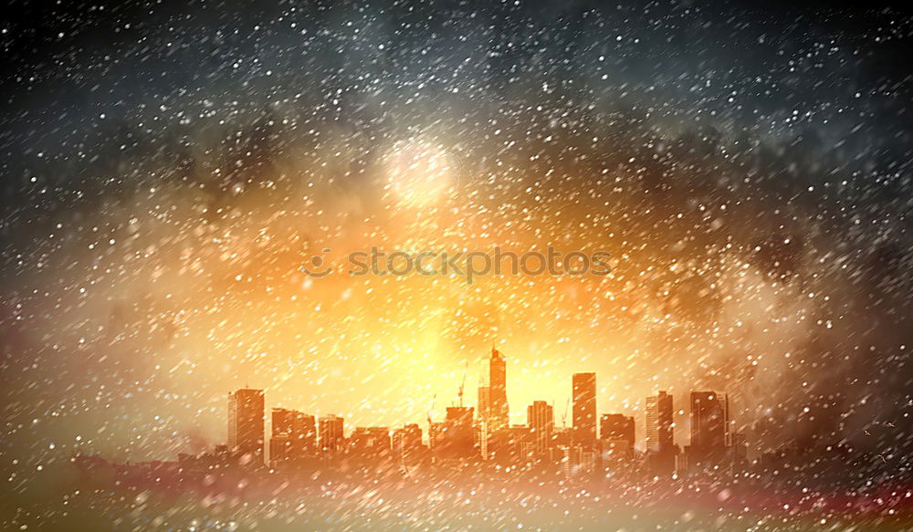 Similar – Image, Stock Photo orange blue skyline Sky