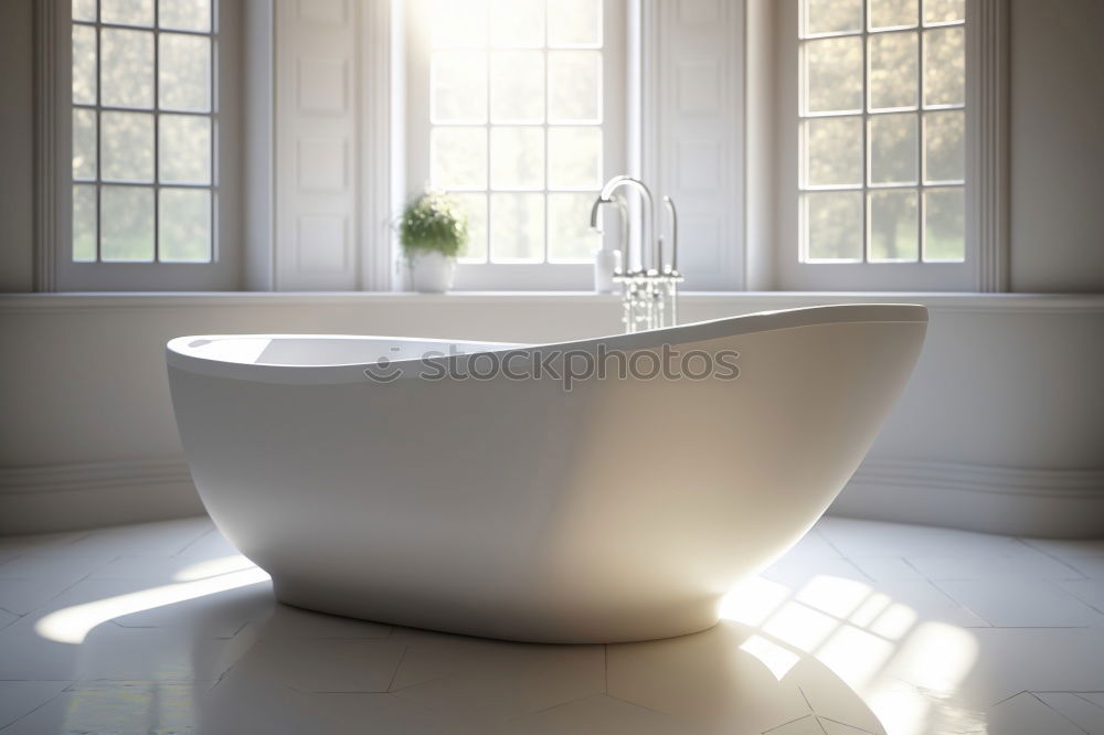 Similar – Image, Stock Photo Modern luxury bathtub in the bathroom interior