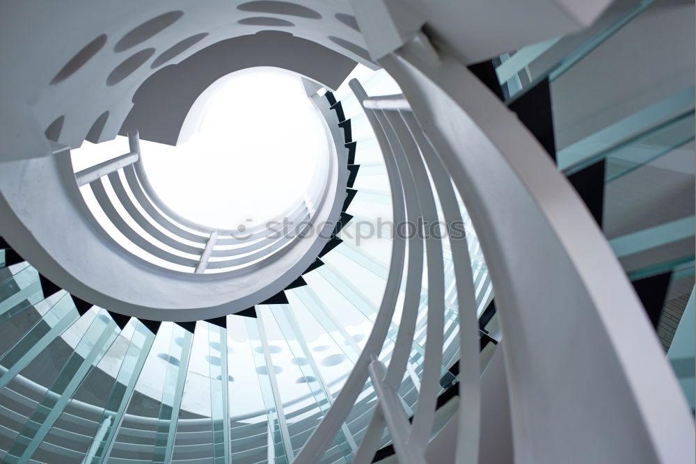 Spiral staircase into the light