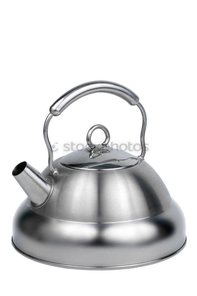 Similar – Image, Stock Photo metal kettle on a gas stove. kettle boiling on a gas stove. Focus on a spout. Tea kettle with boiling water on gas stove