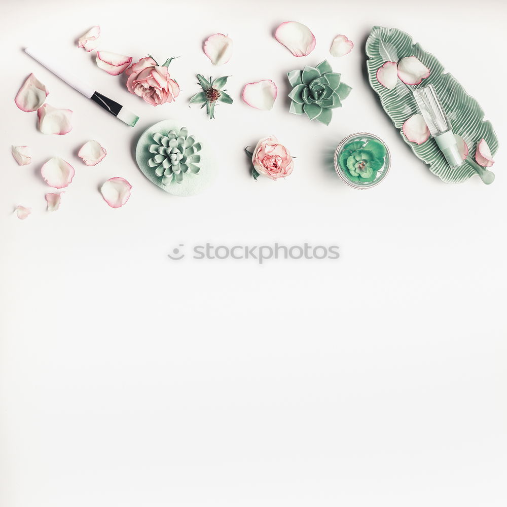 Similar – Image, Stock Photo Tropical leaves with orchids flowers and envelope