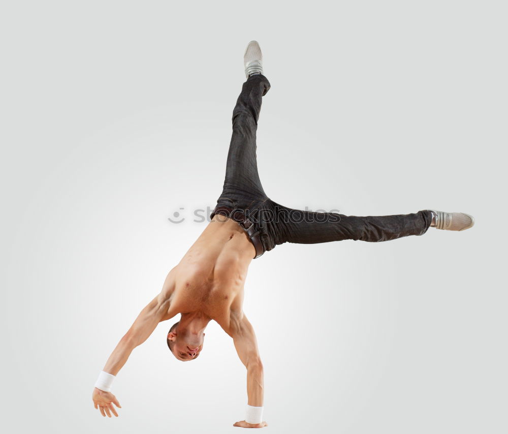 Similar – Image, Stock Photo Man in handstand inside