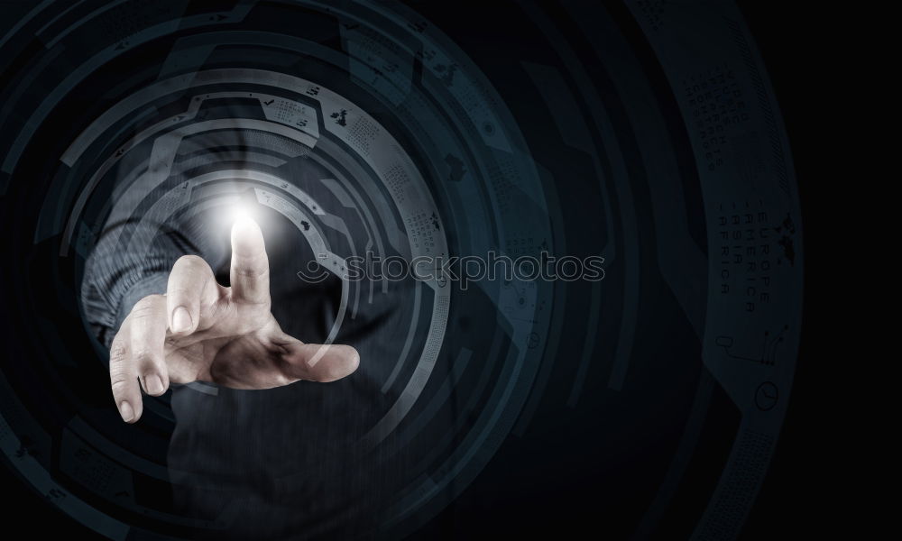 Similar – Image, Stock Photo Woman scared by short circuit