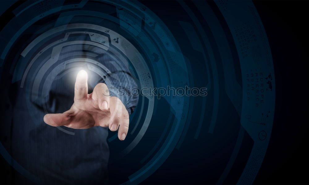 Similar – Image, Stock Photo Woman scared by short circuit