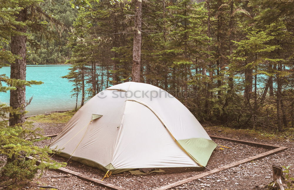 Similar – View from inside the tent