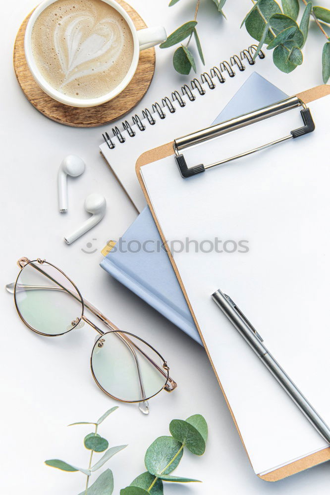 Similar – Image, Stock Photo Creative flat lay with fashion object on white background