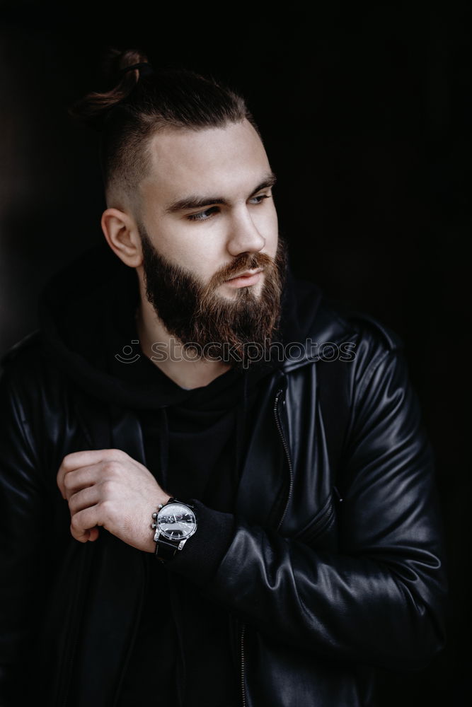 Similar – Image, Stock Photo Young bald guy showing tattoos