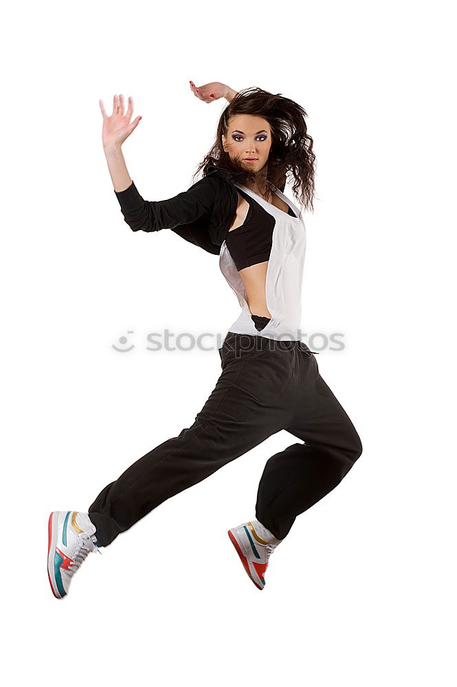 Similar – Female Hip Hop Dancer in Tiptoe Position