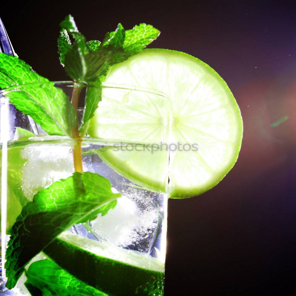 Similar – Image, Stock Photo Lime juice in bottle with fruits and juicer