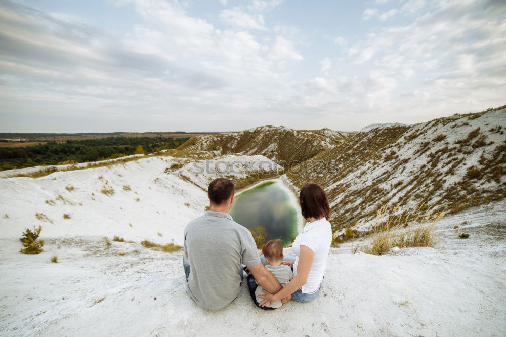 Similar – Couple of young people standing and held hands