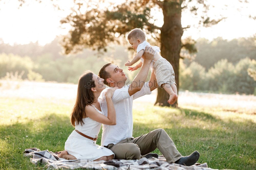 Similar – Image, Stock Photo Happy lesbian couple with child