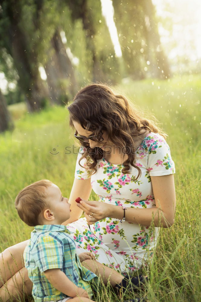 Similar – Image, Stock Photo Mom and daughter having fun together in a park