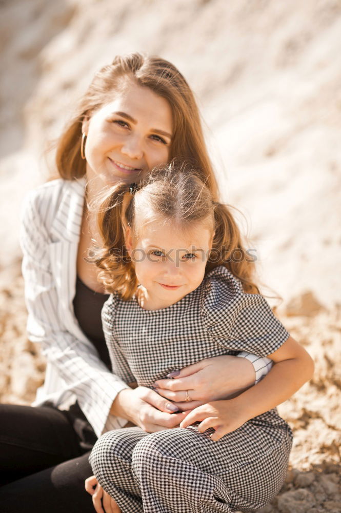 Similar – Image, Stock Photo Adorable girl and her mother in a summer day