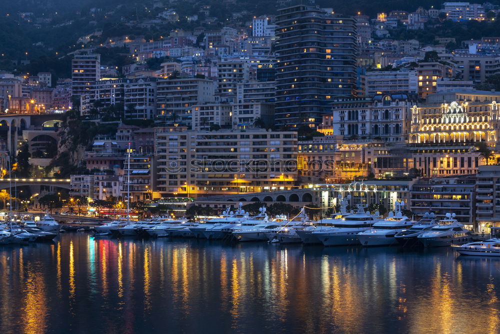 Similar – Panoramic view of Naples city by night, Italy