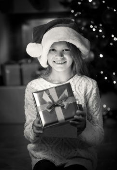 Similar – happy child with a christmas gift