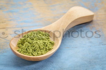 Similar – Image, Stock Photo Preparing matcha tea with bamboo whisk