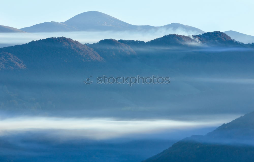 Similar – Image, Stock Photo Blue mountains at sunset with lake