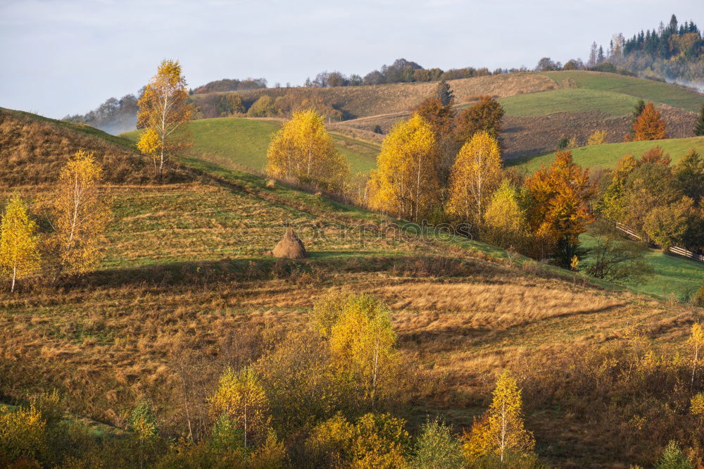 Similar – Green hills in mountain valley. Spring landscape