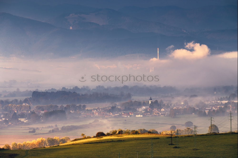 Similar – Image, Stock Photo Beautiful autumn sunny evening panorama. Tatras mountains