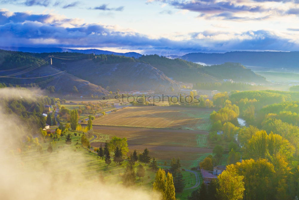 Similar – Image, Stock Photo Moselle Wine Landscape in Bright Autumn Colours