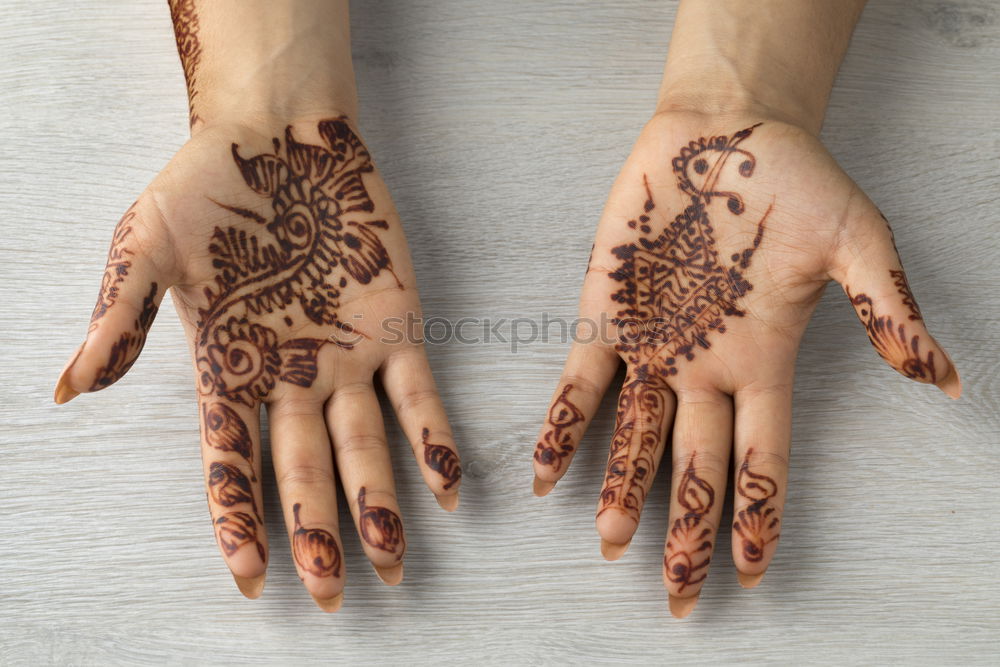 Image, Stock Photo woman’s hands with black sand