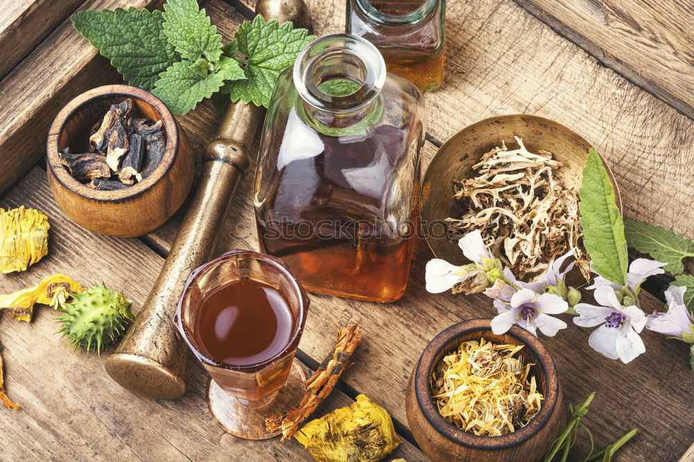 Similar – Image, Stock Photo Spices and oil on table