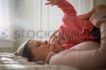 Similar – Image, Stock Photo mother playing with baby
