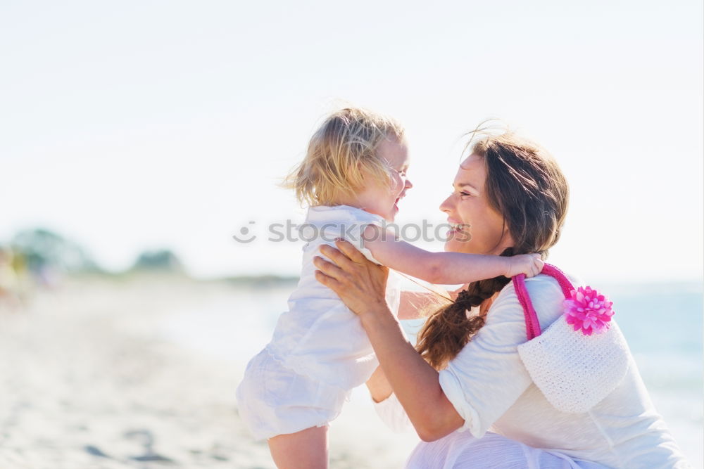 Similar – Image, Stock Photo Mom and daughter spending time in the park