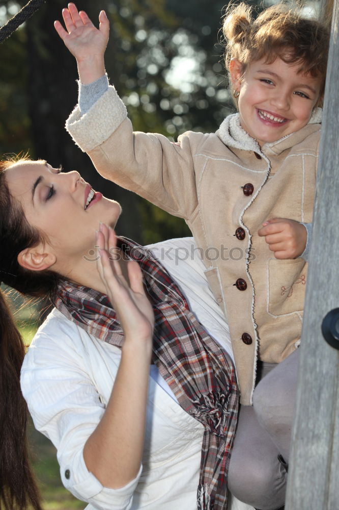 Similar – Image, Stock Photo Mother and daughter laughing in the park