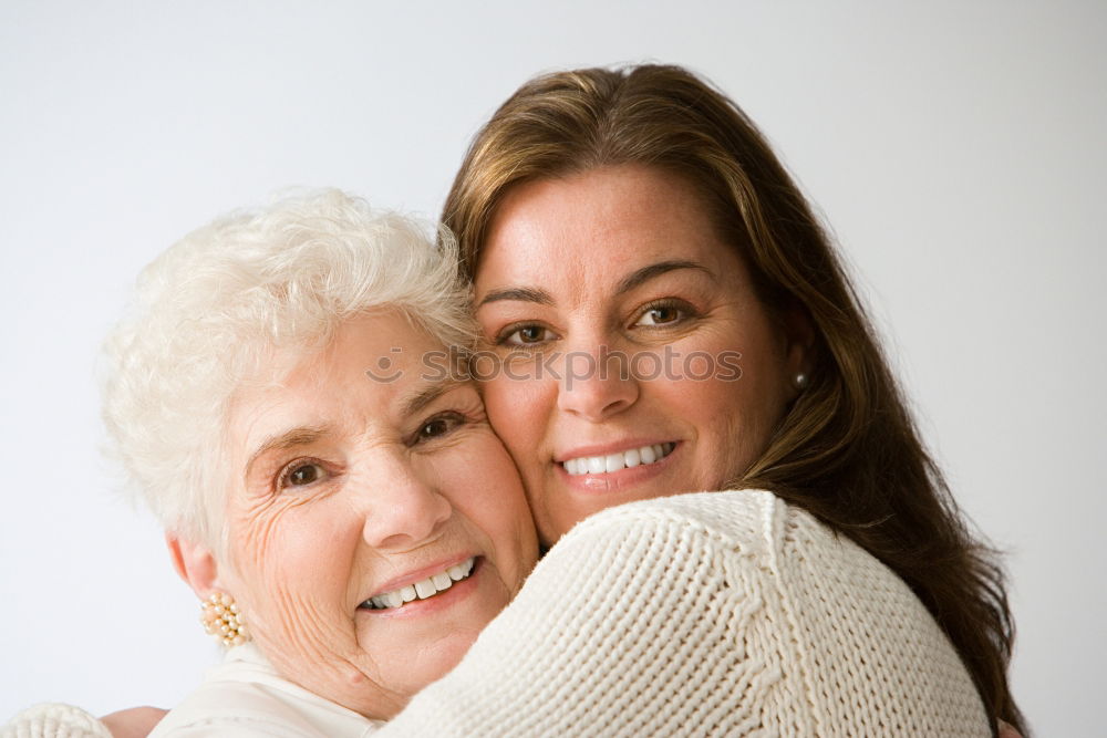 Similar – Image, Stock Photo Female caretaker posing with elderly patient