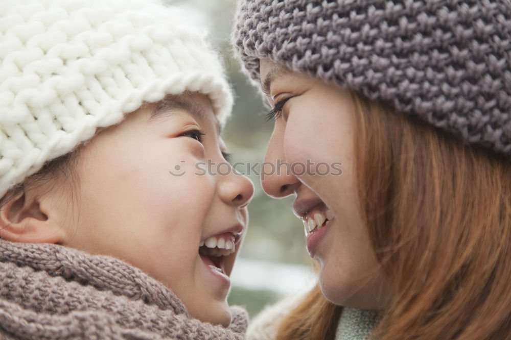 Similar – mother and baby on winter walk