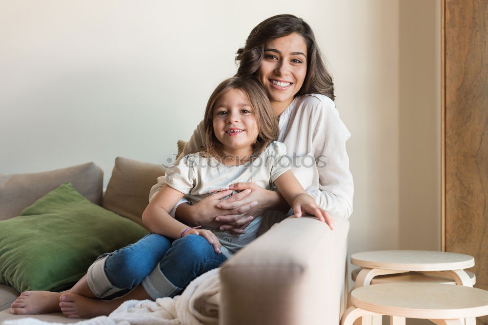 Similar – young happy mother comforting child son