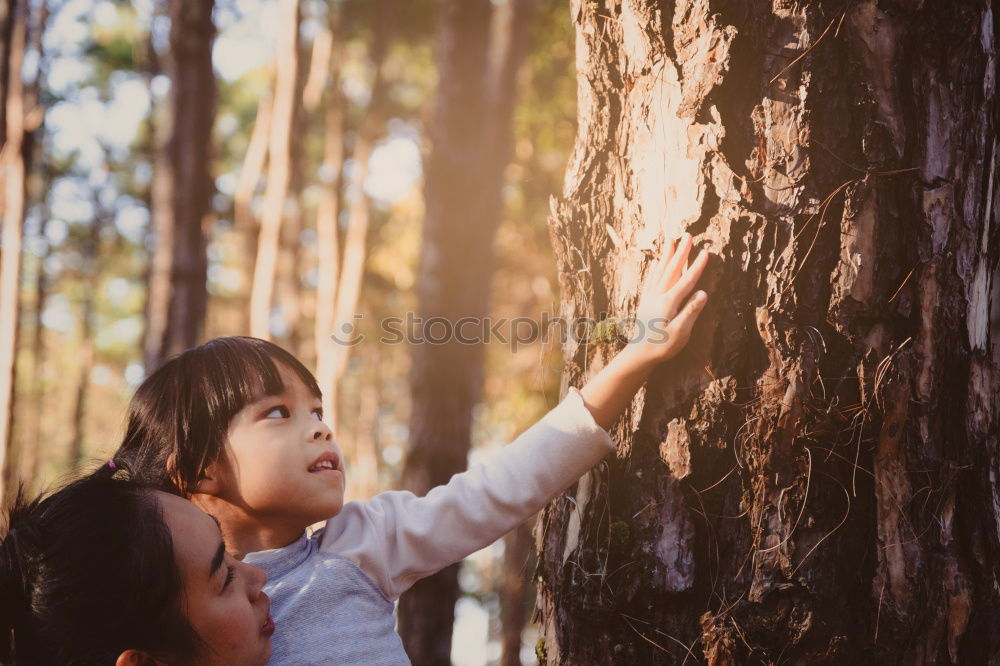 Similar – Happy child running in forest