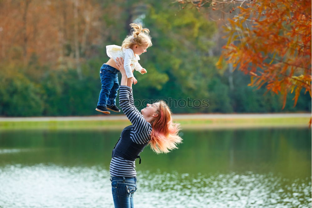 Similar – Image, Stock Photo two happy kid girlfriends playing