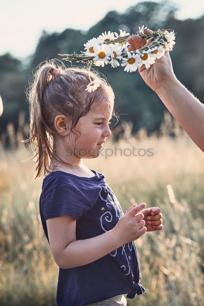 Similar – Image, Stock Photo Dad teaching daughter about nature